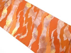 引箔　霞模様織り出し　名古屋帯